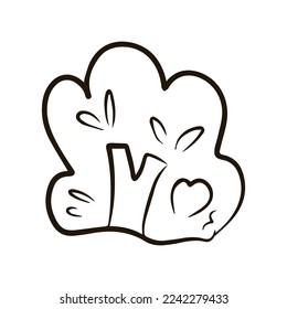 Hand drawn grass isolated on white background