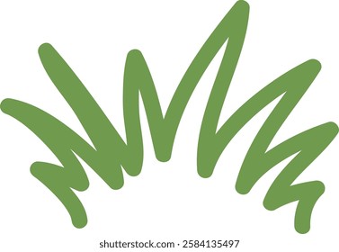 Hand Drawn Grass Line Drawing Vector Illustration