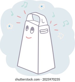 Hand drawn grater with music notes and flowers. Smiling funny kitchen tool. Vector illustration.