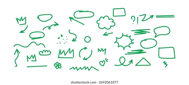 Hand Drawn Green Doodle