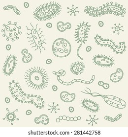 Hand Drawn Green Germ Vectors