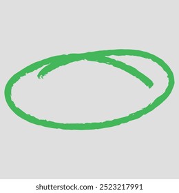 Marco verde dibujado a mano, forma circular grunge, elemento de diseño de boceto