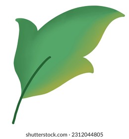 handgezeichnete grüne Blattanzeige