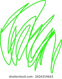 hand drawn green scribble line shape light vector. green scribble brush stroke. logo design element. chaos scribble pattern. green ink pen scribble
