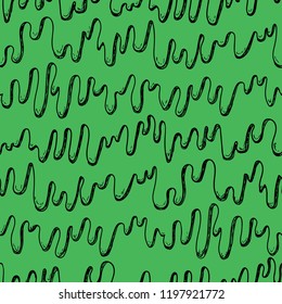 
Hand Drawn green slime Doodle pattern in child graphics. Illustrations Drawing Vector Sketch for textile, print, postcard, background,apparel, wallpaper