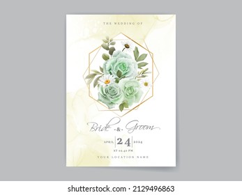 handgezeichnete Rosen Hochzeitskarte