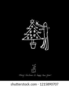Hand drawn greeting /  vector - calligraphy