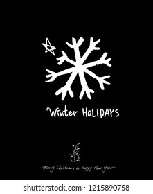 Hand drawn greeting /  vector - calligraphy