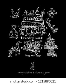 Hand drawn greeting /  vector - calligraphy