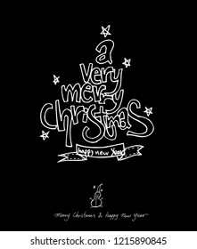 Hand drawn greeting /  vector - calligraphy