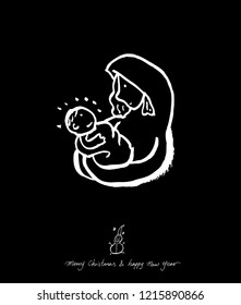 Hand drawn greeting /  vector - calligraphy