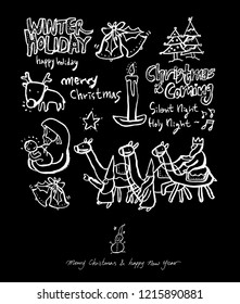 Hand drawn greeting /  vector - calligraphy