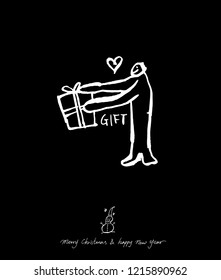 Hand drawn greeting /  vector - calligraphy