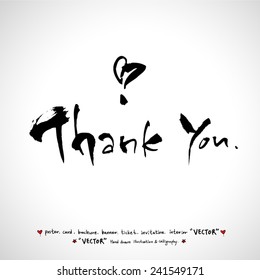 Hand drawn greeting /  vector - calligraphy