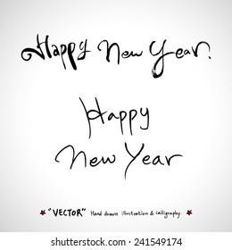 Hand drawn greeting /  vector - calligraphy