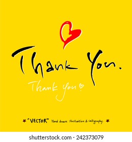 Hand drawn greeting /  vector - calligraphy