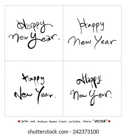 Hand drawn greeting /  vector - calligraphy