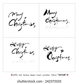 Hand drawn greeting /  vector - calligraphy