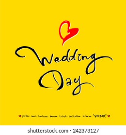 Hand drawn greeting /  vector - calligraphy