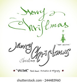 Hand drawn greeting /  vector - calligraphy