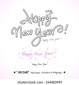 Hand drawn greeting /  vector - calligraphy