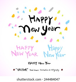 Hand drawn greeting /  vector - calligraphy