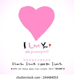 Hand drawn greeting /  vector - calligraphy