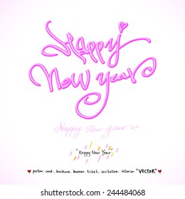 Hand drawn greeting /  vector - calligraphy