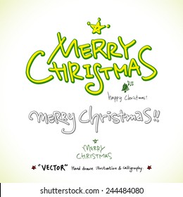 Hand drawn greeting /  vector - calligraphy