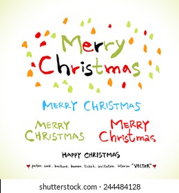 Hand drawn greeting /  vector - calligraphy