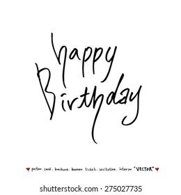 Hand drawn greeting /  vector - calligraphy