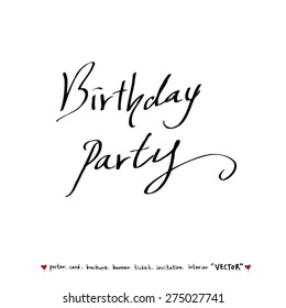 Hand drawn greeting /  vector - calligraphy