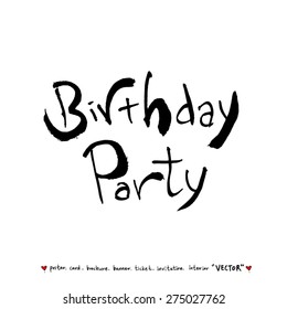 Hand drawn greeting /  vector - calligraphy