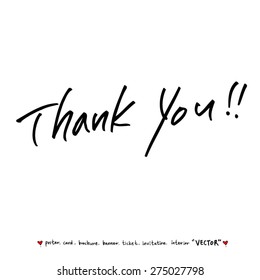 Hand drawn greeting /  vector - calligraphy