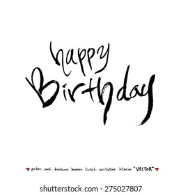 Hand drawn greeting /  vector - calligraphy