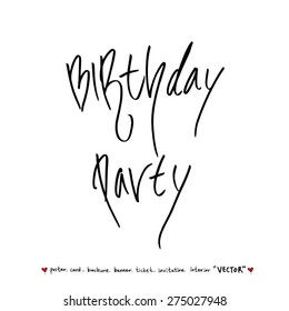 Hand drawn greeting /  vector - calligraphy