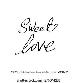 Hand drawn greeting /  vector - calligraphy