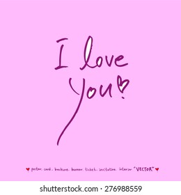 Hand drawn greeting /  vector - calligraphy