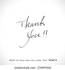 Hand drawn greeting /  vector - calligraphy