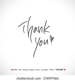Hand drawn greeting /  vector - calligraphy