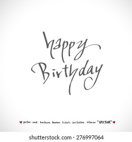 Hand drawn greeting /  vector - calligraphy