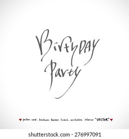 Hand drawn greeting /  vector - calligraphy