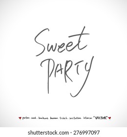 Hand drawn greeting /  vector - calligraphy
