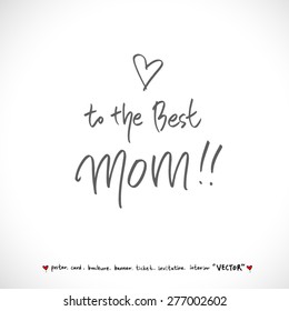 Hand drawn greeting /  vector - calligraphy