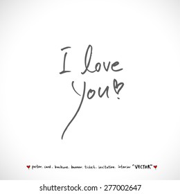 Hand drawn greeting /  vector - calligraphy