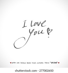 Hand drawn greeting /  vector - calligraphy