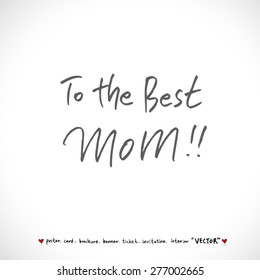 Hand drawn greeting /  vector - calligraphy