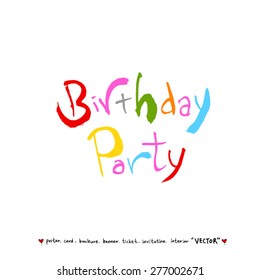 Hand drawn greeting /  vector - calligraphy