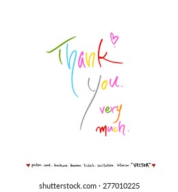 Hand drawn greeting /  vector - calligraphy