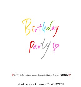 Hand drawn greeting /  vector - calligraphy